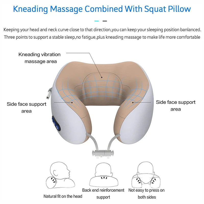 Portable Electric Neck Massage Pillow
