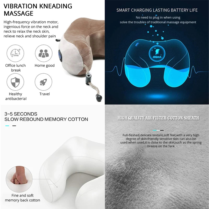 Portable Electric Neck Massage Pillow